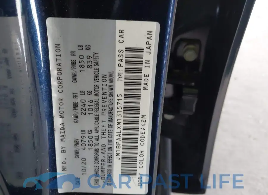 JM1BPAALXM1315715# 9