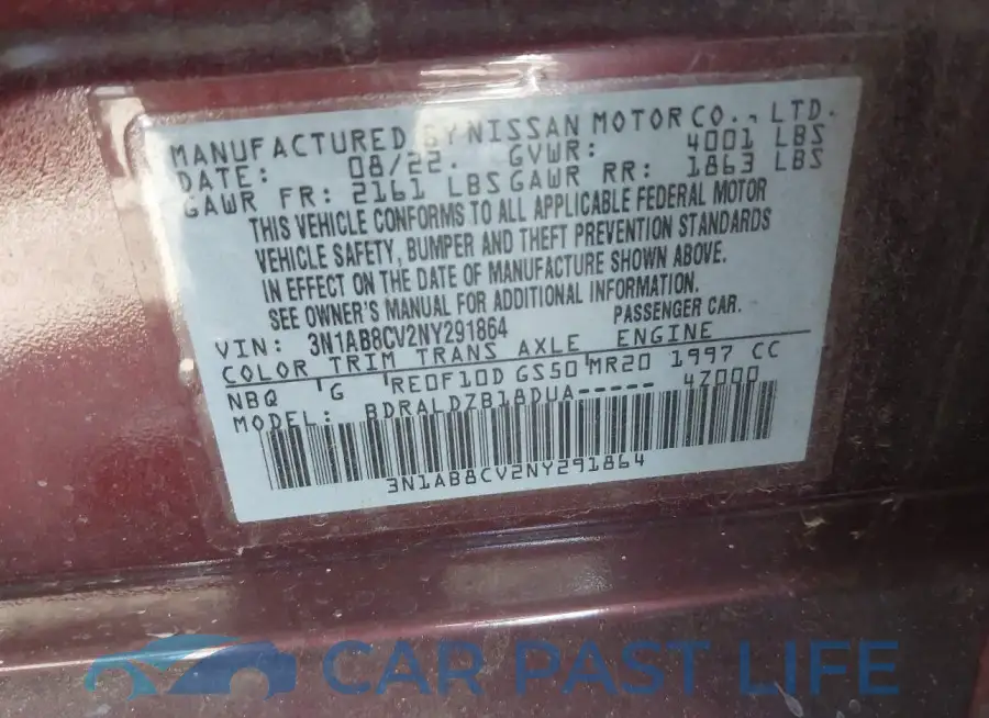 3N1AB8CV2NY291864# 9
