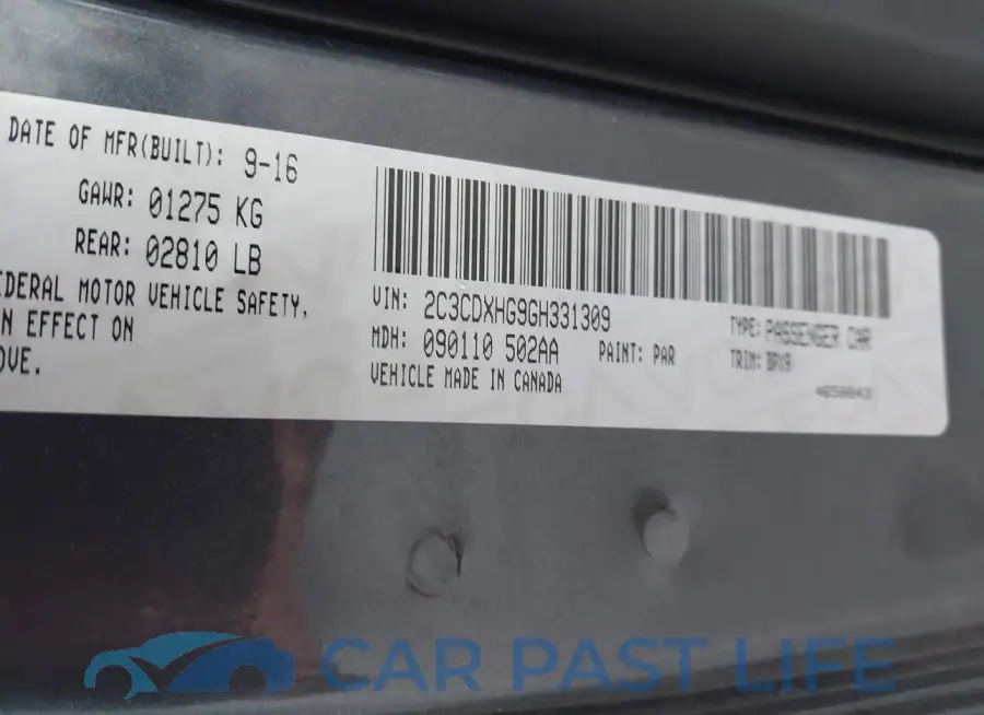 2C3CDXHG9GH331309# 9