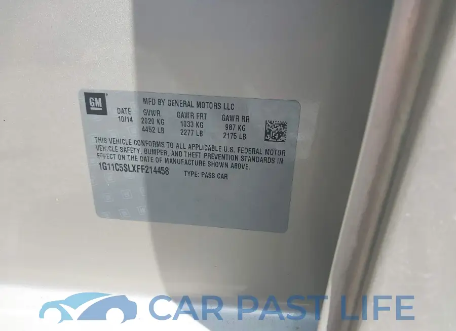 1G11C5SLXFF214458# 9