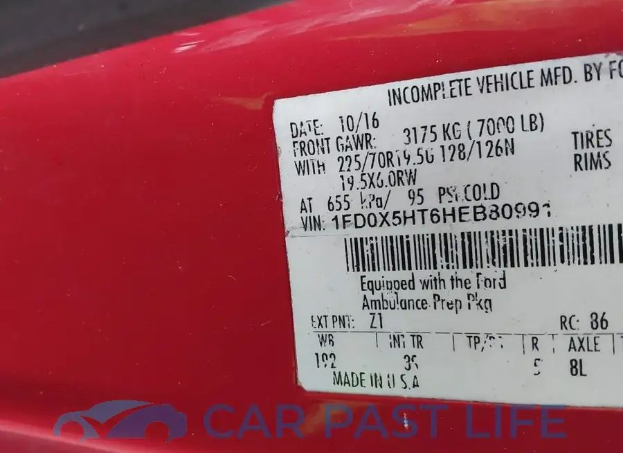 1FD0X5HT6HEB80991# 8