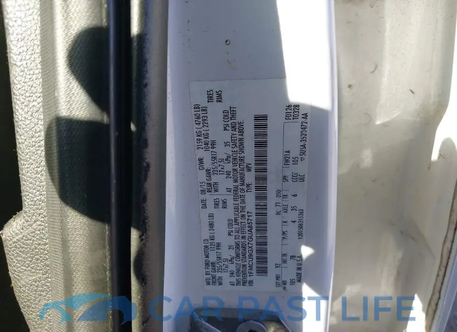 1FMCU9GX7GUA85717# 9