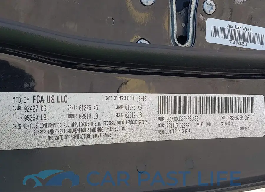 2C3CDXJG6FH791455# 9