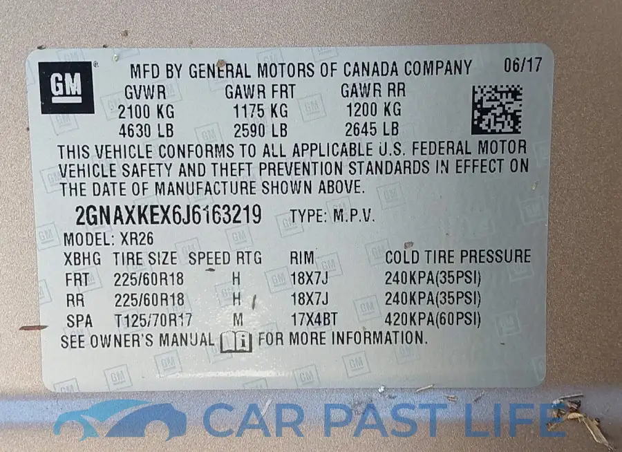 2GNAXKEX6J6163219# 9