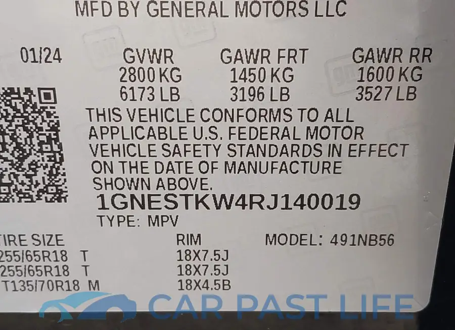 1GNESTKW4RJ140019# 9