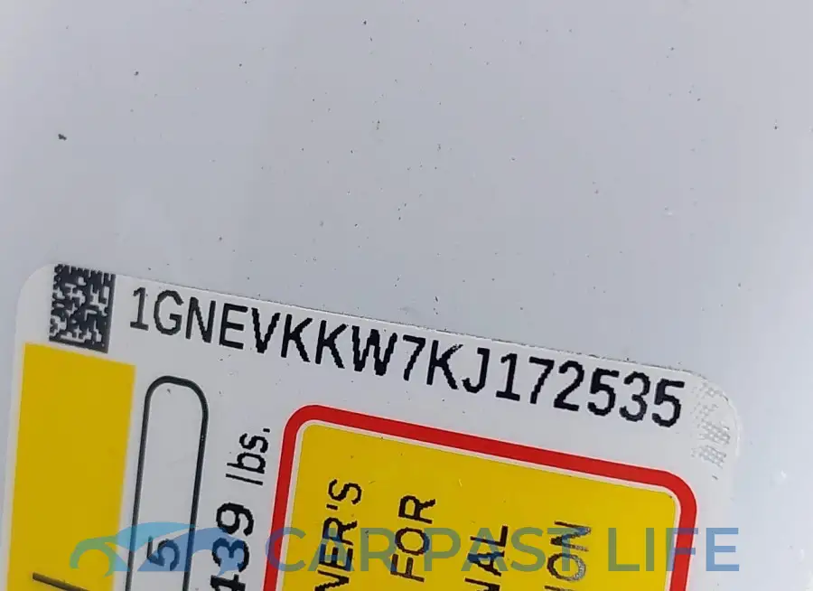 1GNEVKKW7KJ172535# 9