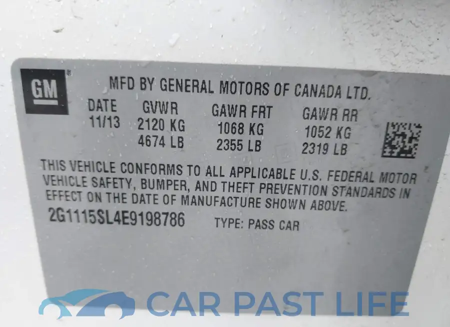 2G1115SL4E9198786# 9