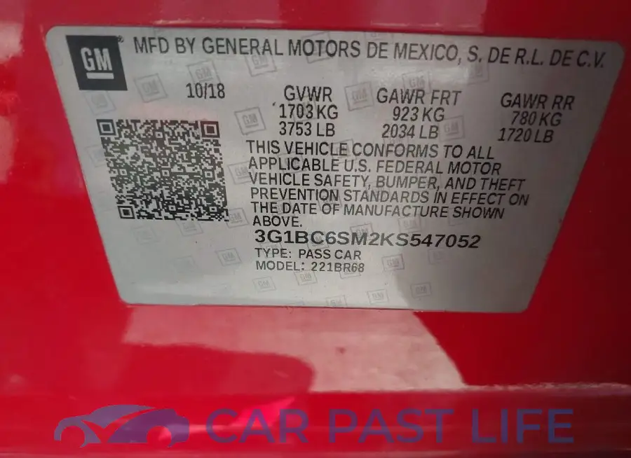 3G1BC6SM2KS547052# 9