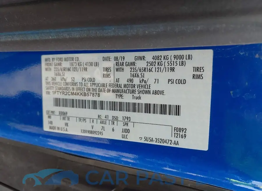 1FTYR2CM4KKB57878# 9
