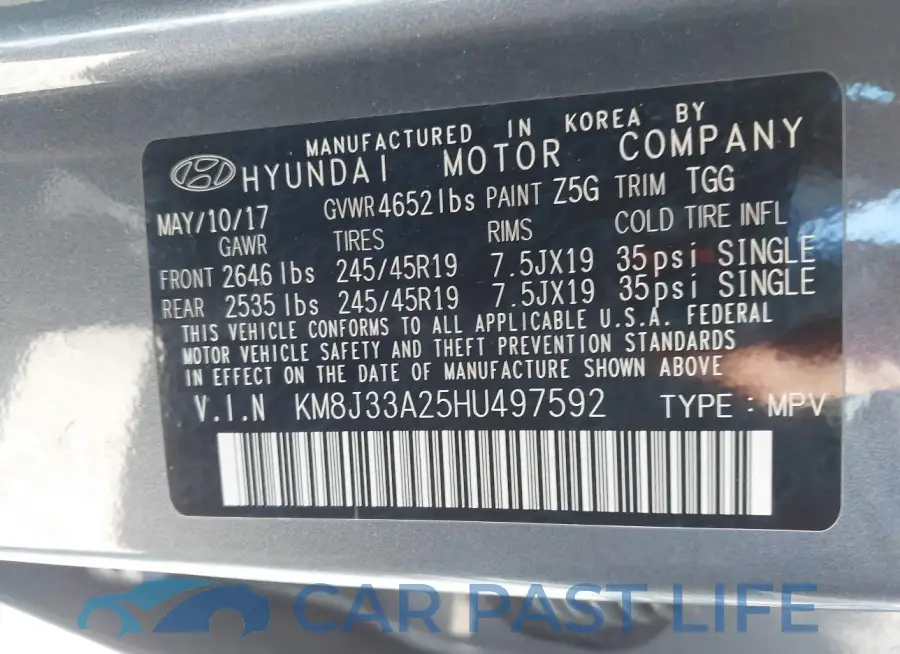 KM8J33A25HU497592# 9