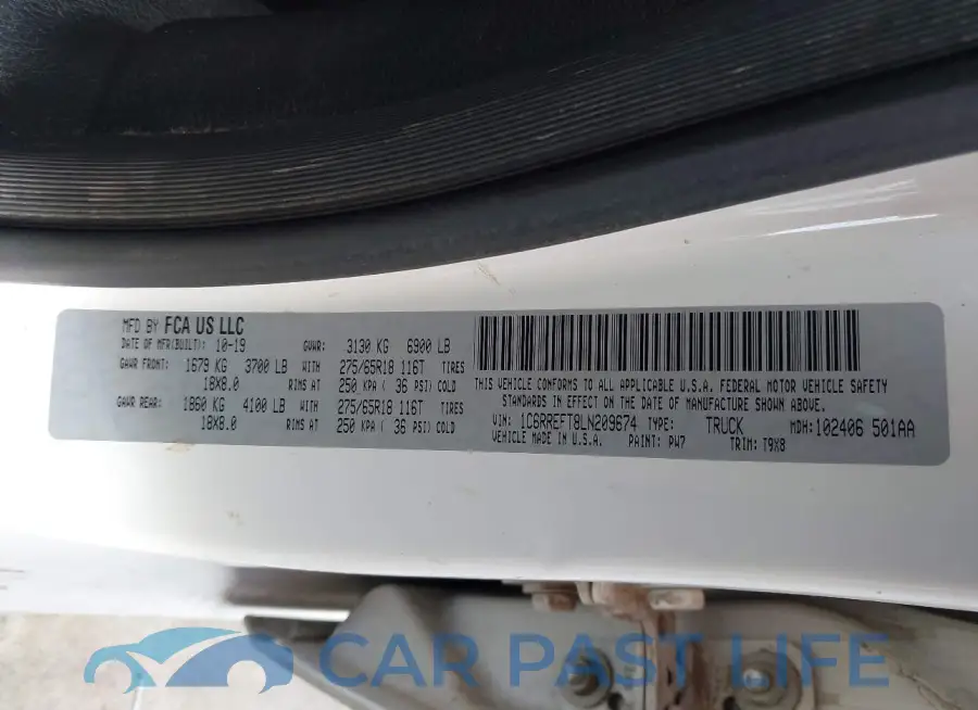 1C6RREFT8LN209674# 9