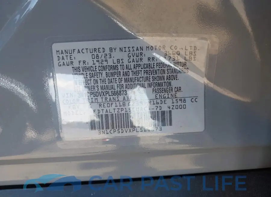 3N1CP5DVXPL566873# 9