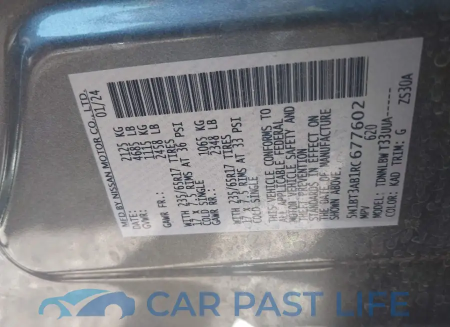 5N1BT3AB1RC677602# 9
