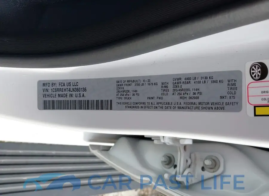 1C6RREHT4LN360136# 9