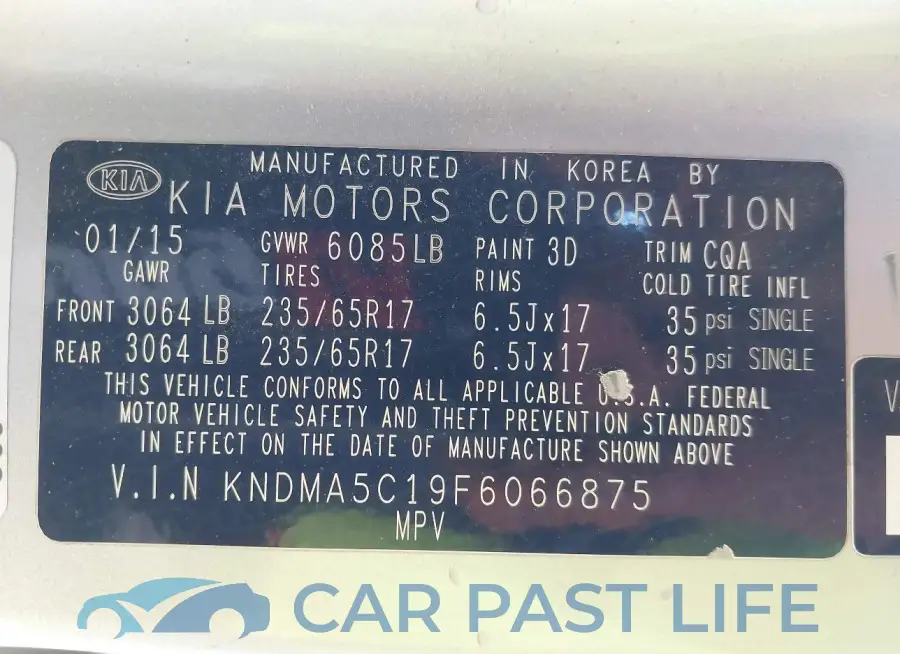 KNDMA5C19F6066875# 9