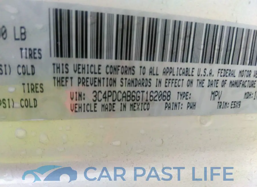 3C4PDCAB6GT162068# 9