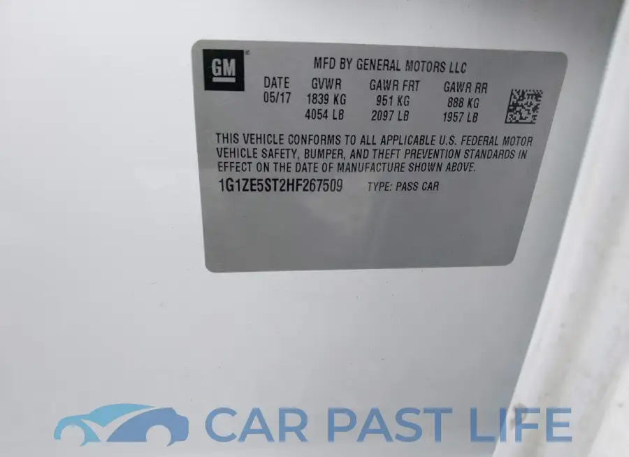 1G1ZE5ST2HF267509# 9