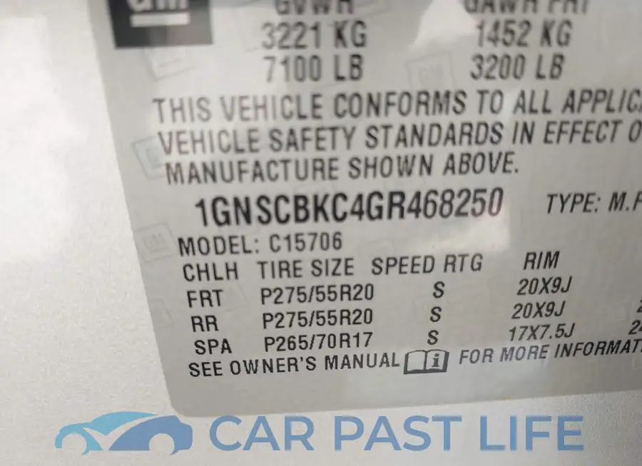 1GNSCBKC4GR468250# 9