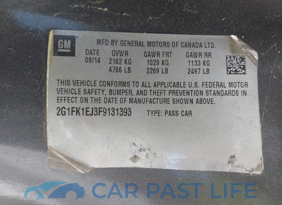 2G1FK1EJ3F9131393# 9