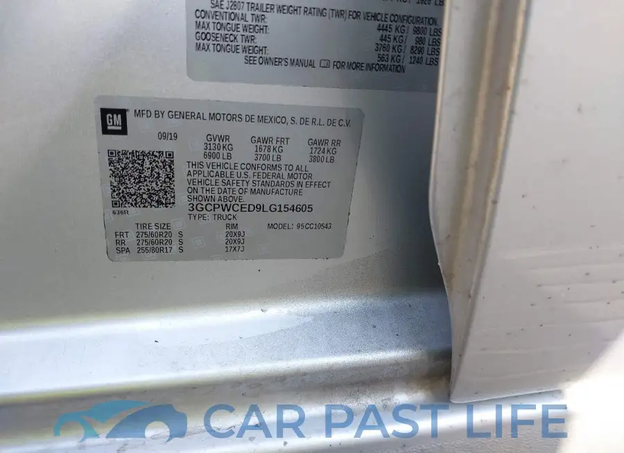 3GCPWCED9LG154605# 9