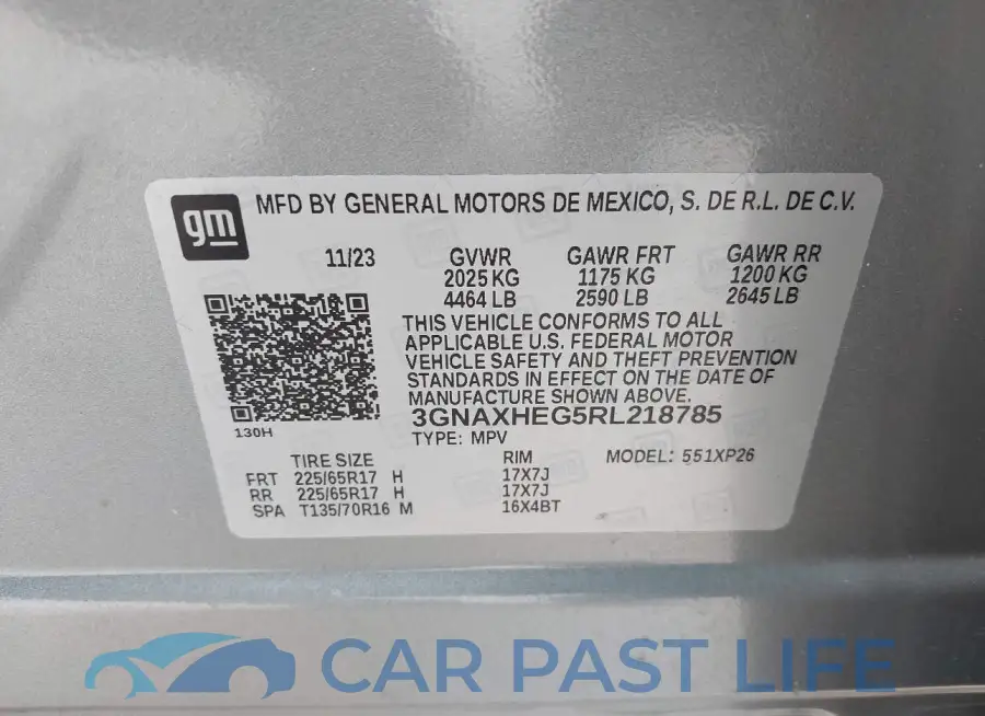 3GNAXHEG5RL218785# 9