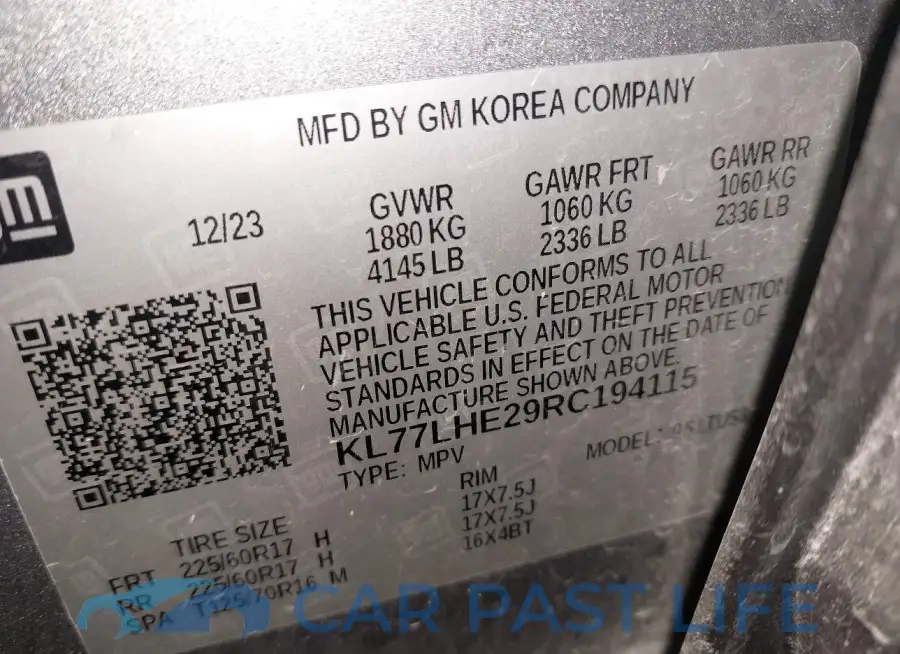 KL77LHE29RC194115# 9