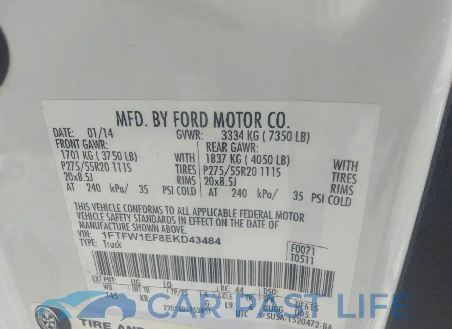 1FTFW1EF8EKD43484# 9
