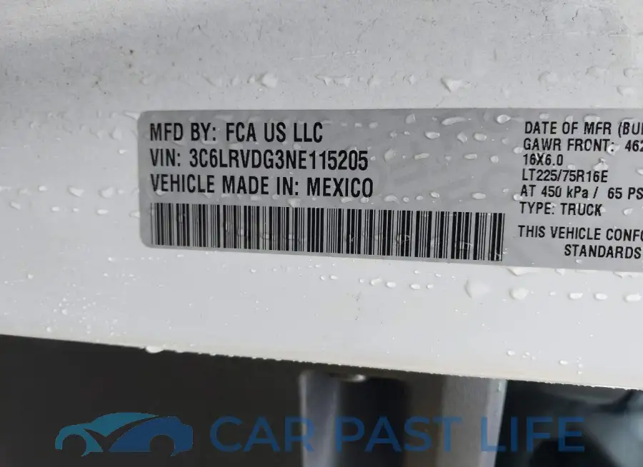 3C6LRVDG3NE115205# 9