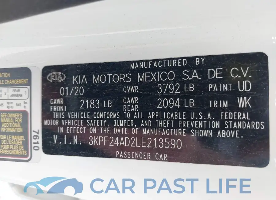 3KPF24AD2LE213590# 9