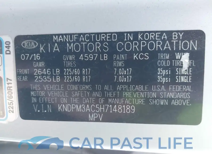 KNDPM3AC5H7148189# 9