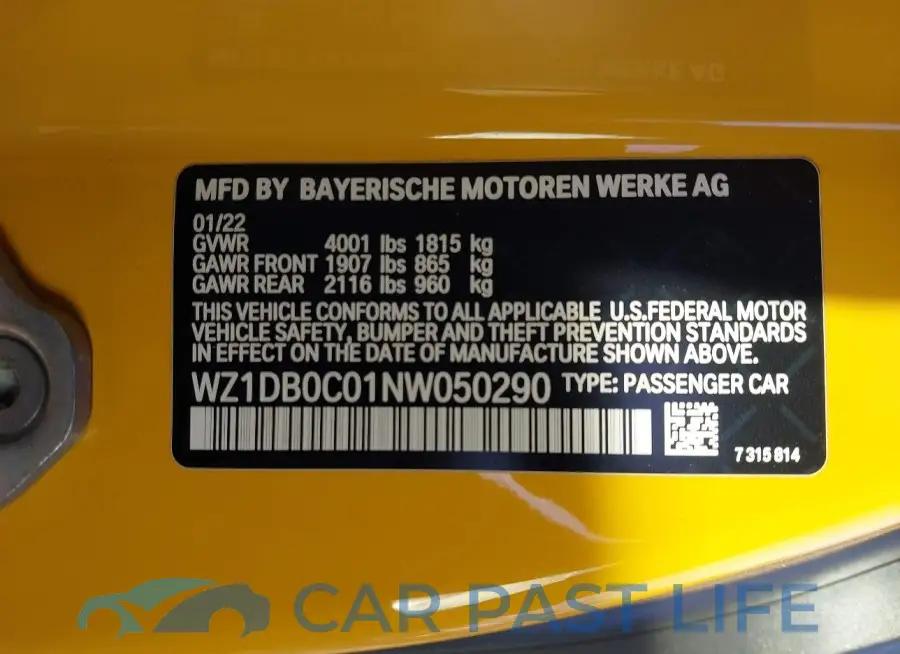 WZ1DB0C01NW050290# 9