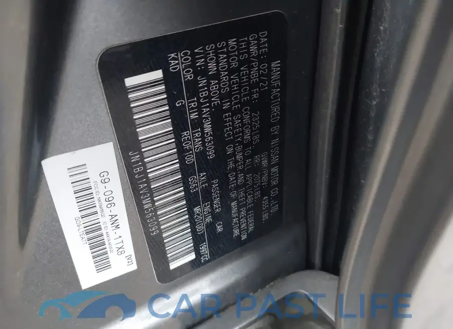 JN1BJ1AV3MW563099# 9