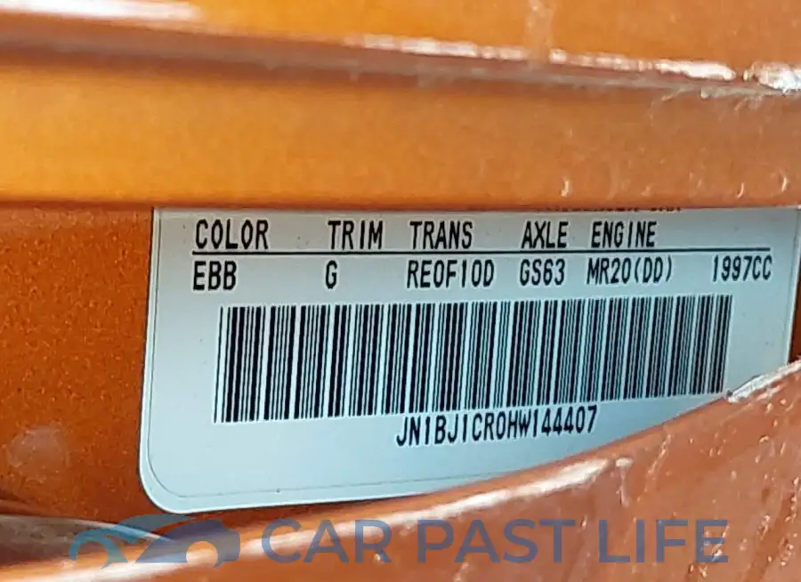 JN1BJ1CR0HW144407# 9