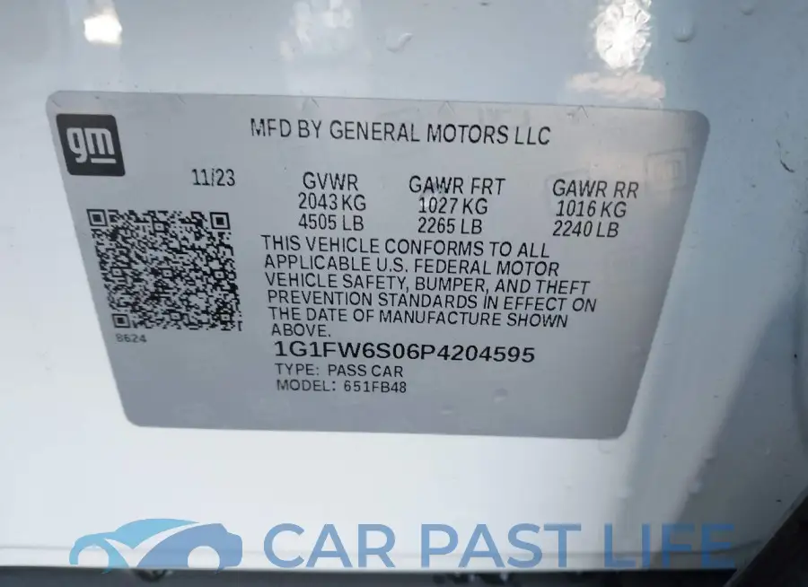 1G1FW6S06P4204595# 9