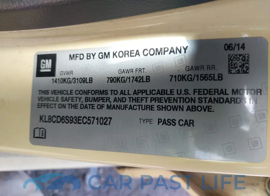 KL8CD6S93EC571027# 9