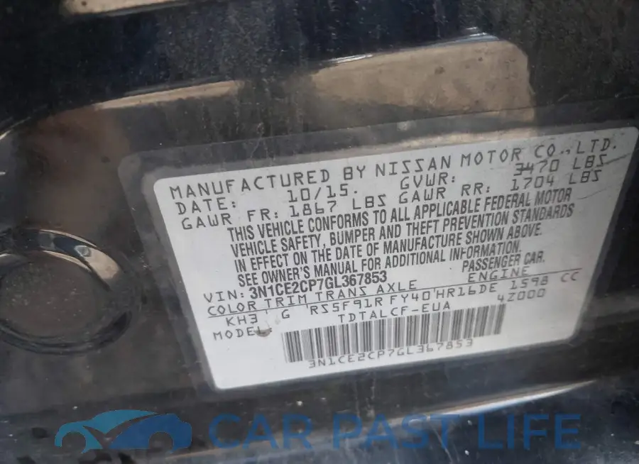 3N1CE2CP7GL367853# 9