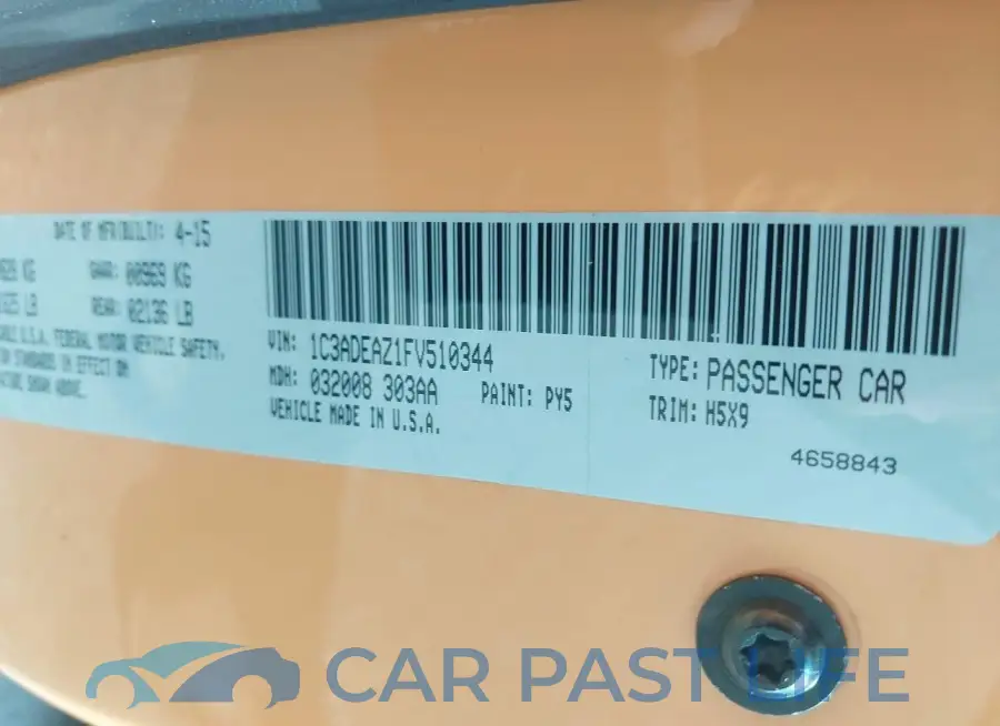 1C3ADEAZ1FV510344# 9