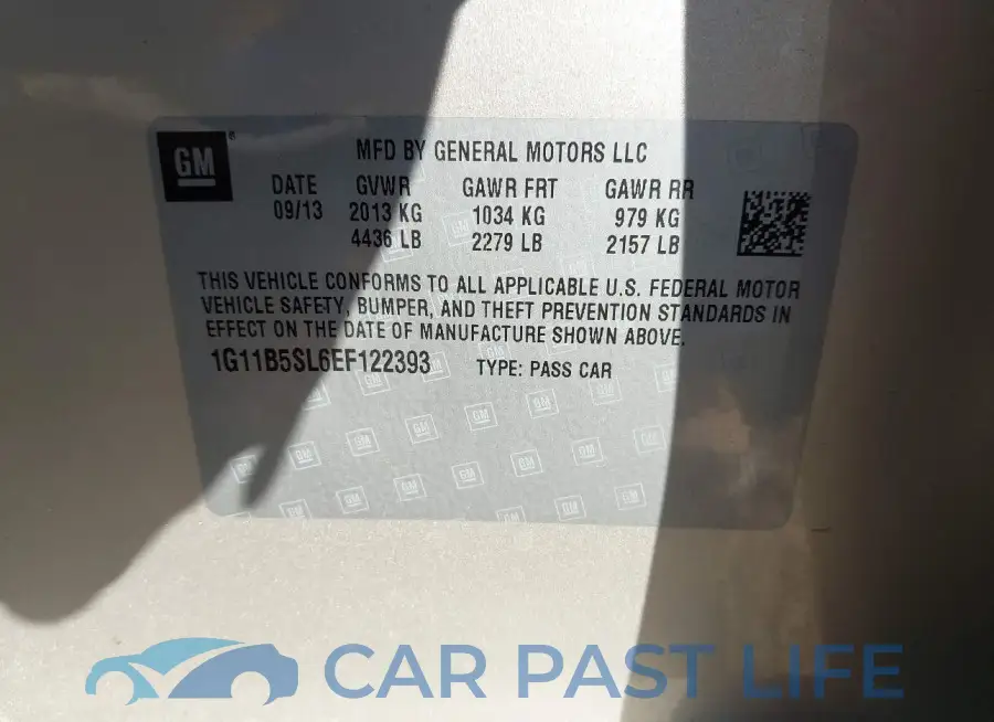 1G11B5SL6EF122393# 9