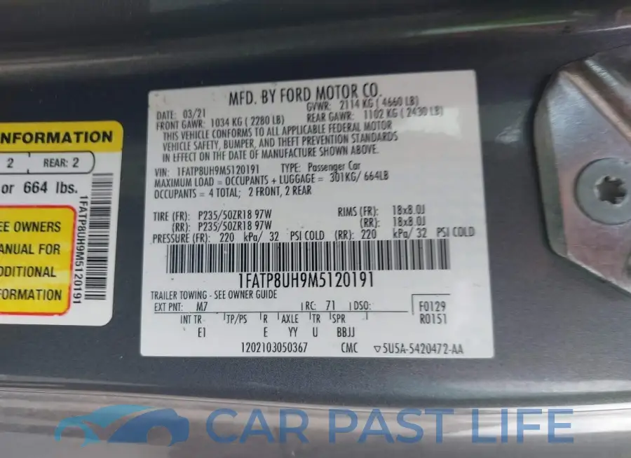 1FATP8UH9M5120191# 9