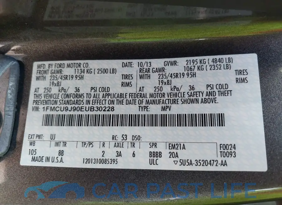 1FMCU9J90EUB30228# 9