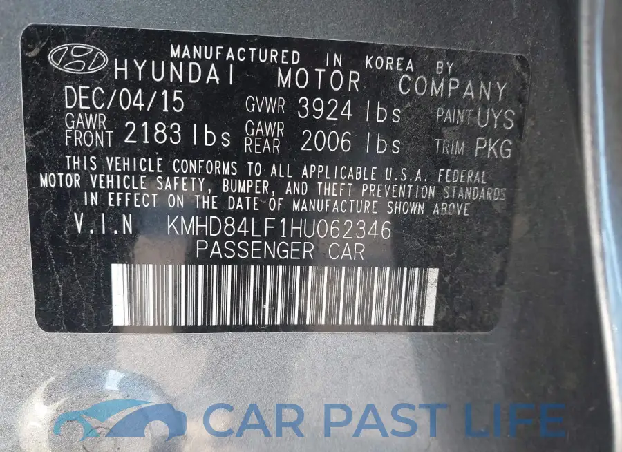 KMHD84LF1HU062346# 9