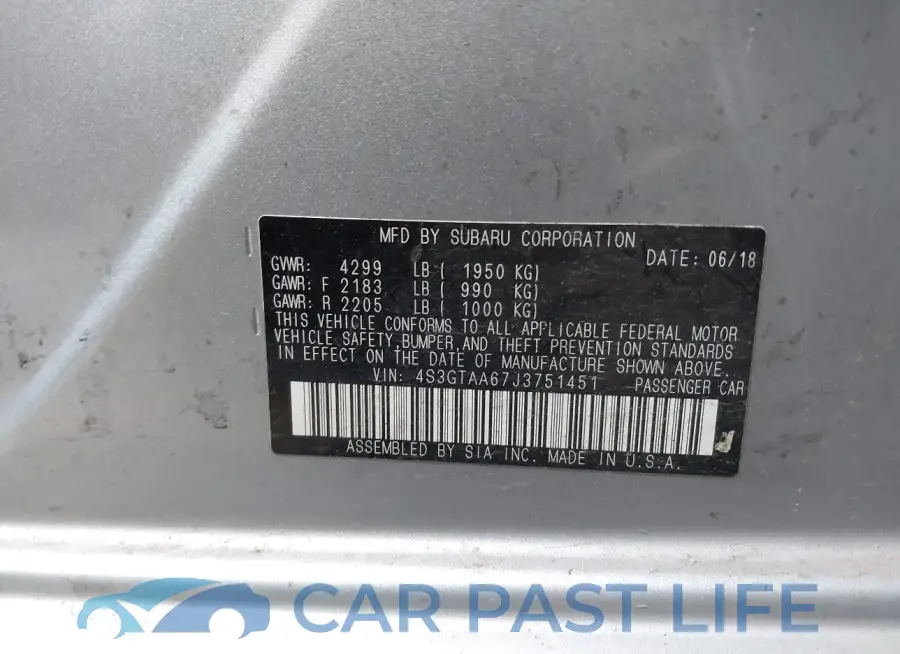 4S3GTAA67J3751451# 9