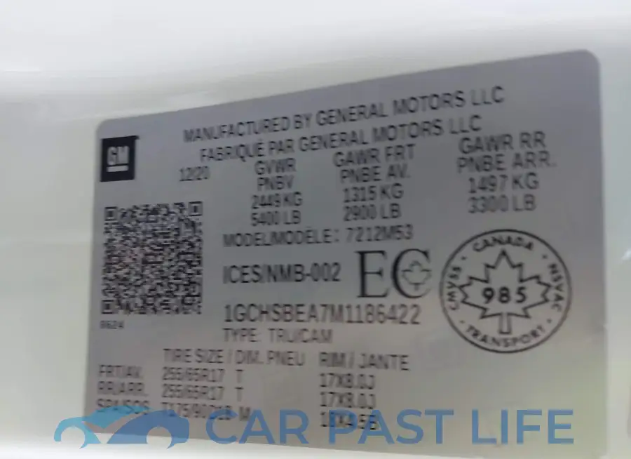 1GCHSBEA7M1186422# 9