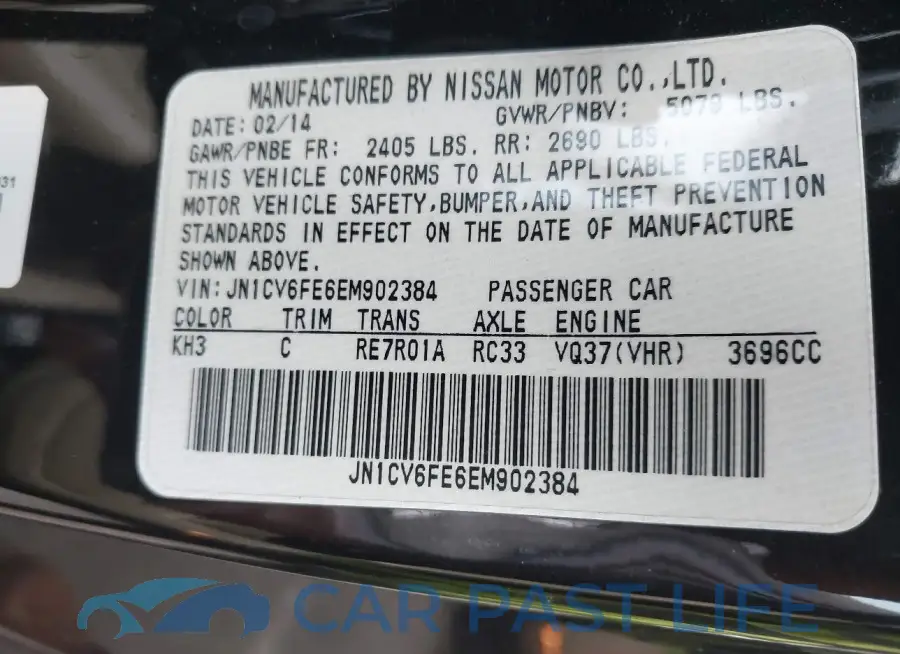 JN1CV6FE6EM902384# 9