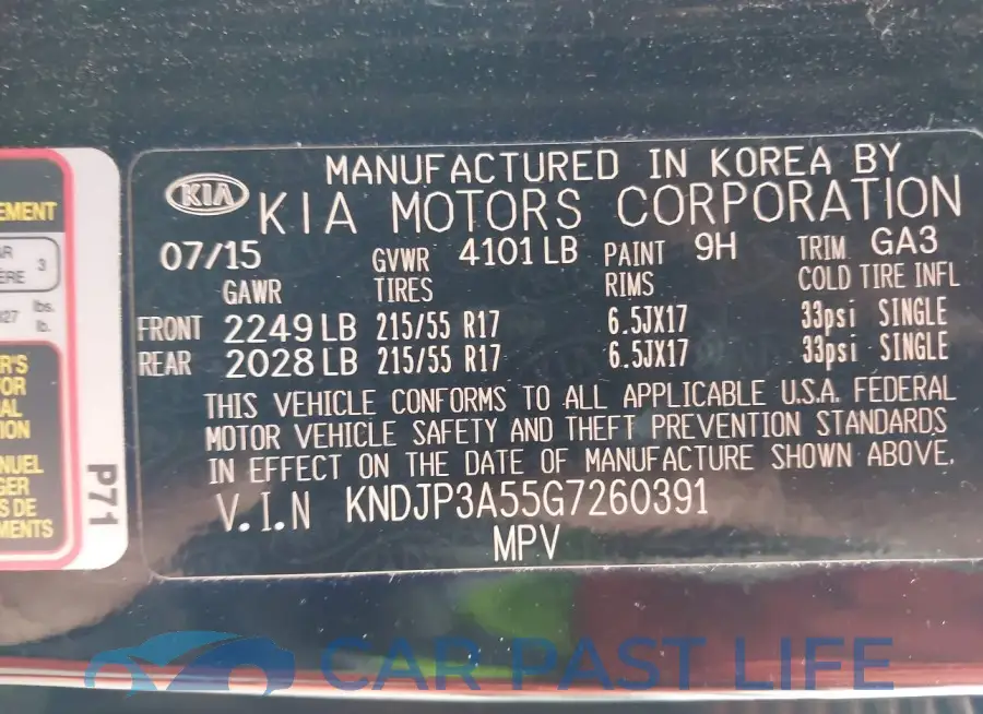 KNDJP3A55G7260391# 9