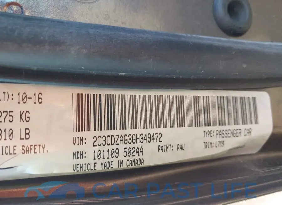 2C3CDZAG3GH349472# 9