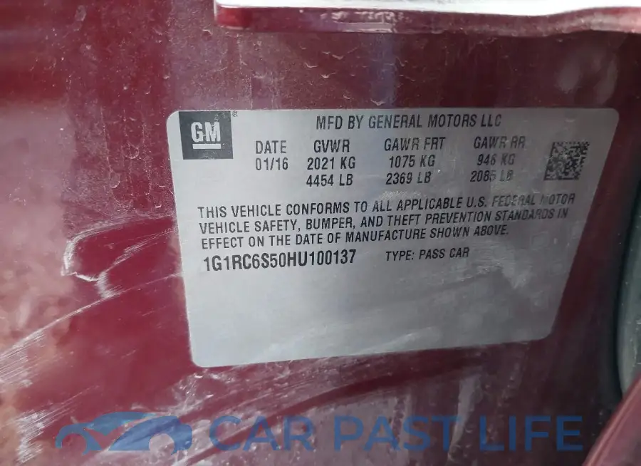 1G1RC6S50HU100137# 9