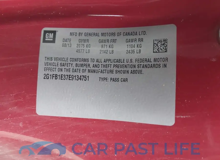 2G1FB1E37E9134751# 9