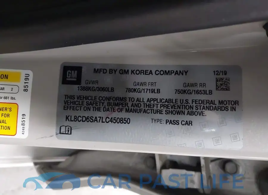 KL8CD6SA7LC450850# 9