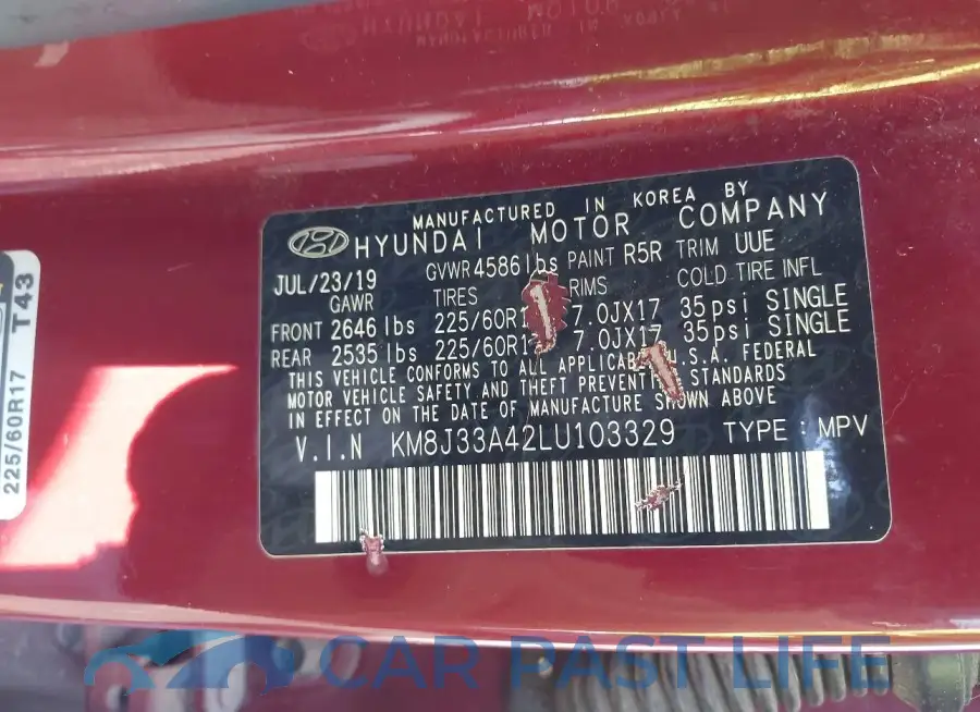 KM8J33A42LU103329# 9